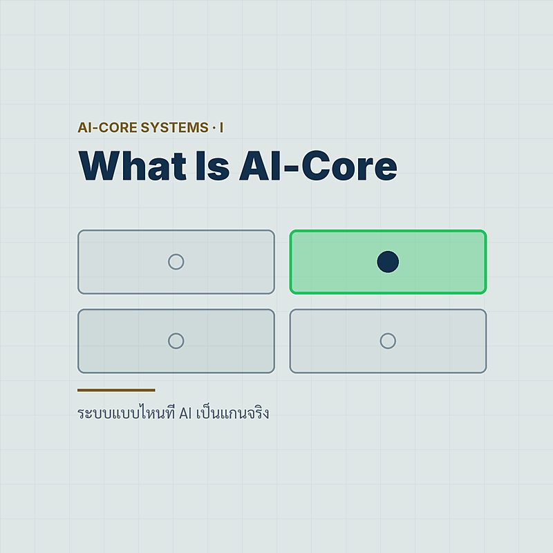 What Is an AI-Core System? — ระบบแบบไหนที่ AI เป็นแกนจริง