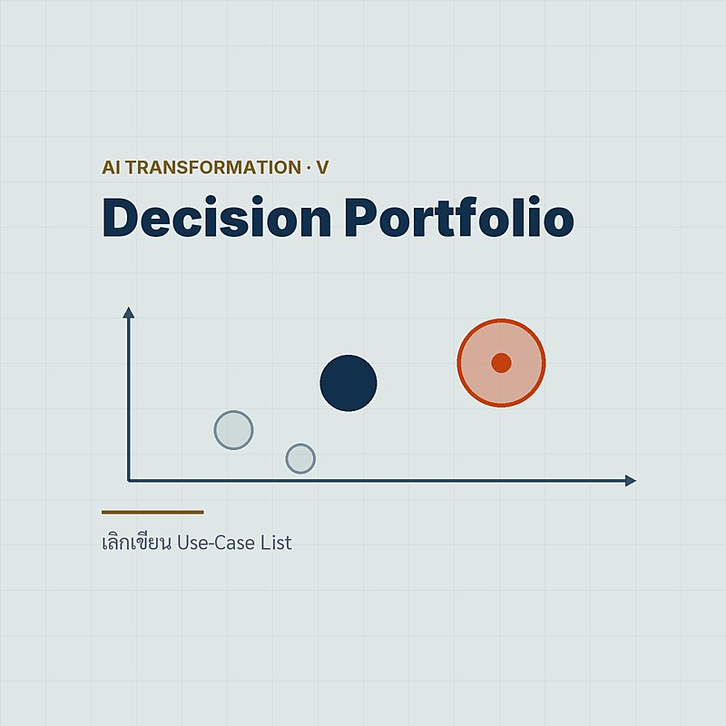 Decision Portfolio — เลิกเขียน Use-Case List