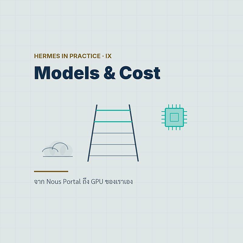 Models & Cost — จาก Nous Portal ถึง GPU ของเราเอง